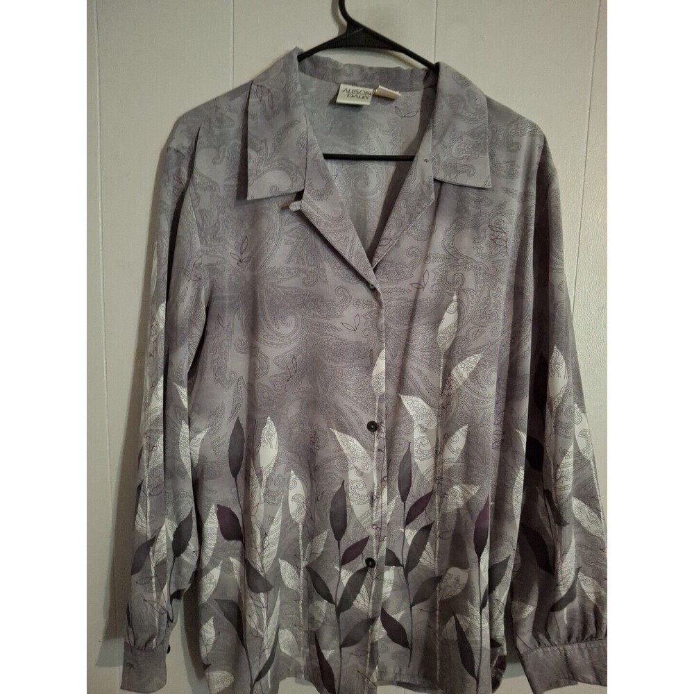 Vintage Allison Daley Women's Long Sleeve Button Up Shirt Sz 14